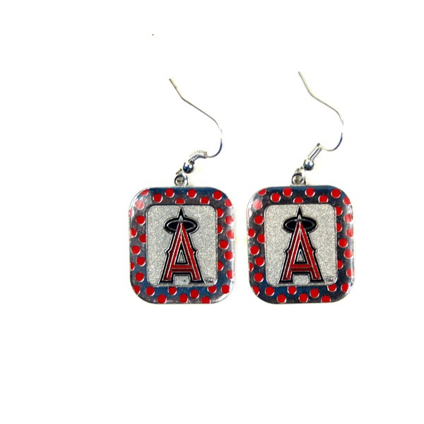 Los Angeles Angels Earring - The POLKA DOT Series - $3.00 Per Pair - Wholesale Los Angeles Angels Products - Angels Merchandise