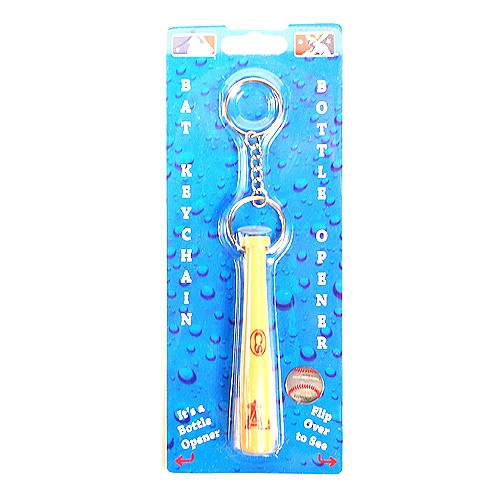 Los Angeles Angels Baseball - Bat With Bottle Opener Keychains - 12 For $18.00 - Wholesale Los Angeles Angels Products - Angels Merchandise