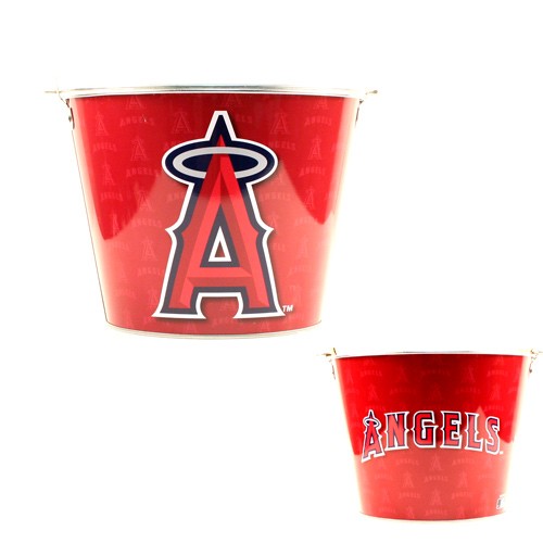 Los Angeles Angels Buckets - Full Wrap Metal Beer Buckets - (Pattern May Be Different Than Pictured) - $6.50 Each - Wholesale Los Angeles Angels Products - Angels Merchandise