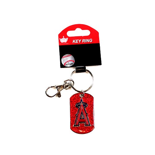 Los Angeles Angels Keychains - Glitter Series - 12 For $24.00 - Wholesale Los Angeles Angels Products - Angels Merchandise