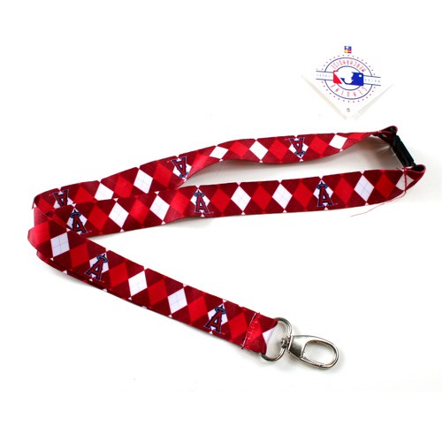 Los Angeles Angels Lanyards - Argyle Style Lanyards - 12 For $24.00 - Wholesale Los Angeles Angels Products - Angels Merchandise