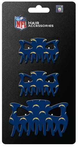 Los Angeles Chargers - 3PC Hairclip Set - $3.00 Per Set - Wholesale Los Angeles Chargers Products - Chargers Merchandise 2