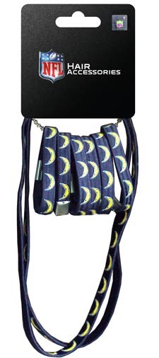 Los Angeles Chargers - 8PC Pony/Headband Set - 12 Sets For $30.00 - Wholesale Los Angeles Chargers Products - Chargers Merchandise