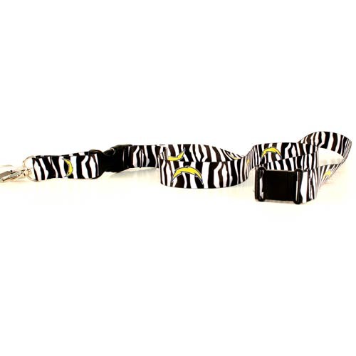 Los Angeles Chargers - The ZEBRA Style Lanyards - 12 For $30.00 - Wholesale Los Angeles Chargers Products - Chargers Merchandise