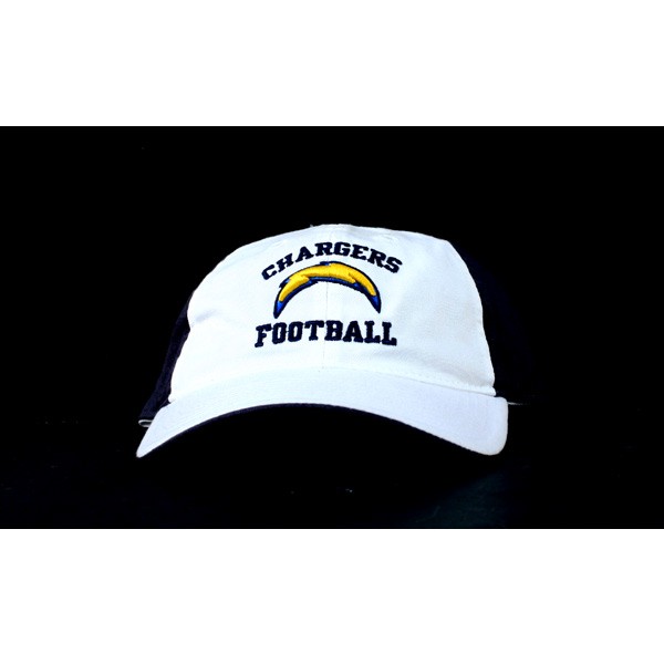 Los Angeles Chargers Caps - Chargers Football - White/Navy - 12 For $60.00 - Wholesale Los Angeles Chargers Products - Chargers Merchandise