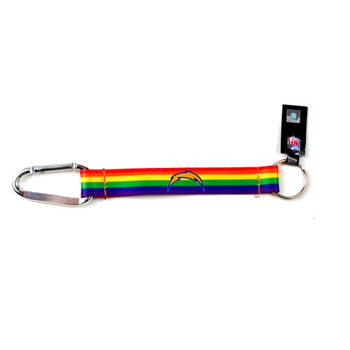 Los Angeles Chargers Carabiners - 8" Rainbow Style Carabiner - 12 For $24.00 - Wholesale Los Angeles Chargers Products - Chargers Merchandise