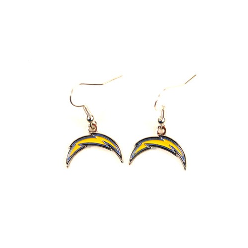 Los Angeles Chargers Earrings - AMCO Series2 - Dangle Earrings - 12 Pair For $30.00 - Wholesale Los Angeles Chargers Products - Chargers Merchandise