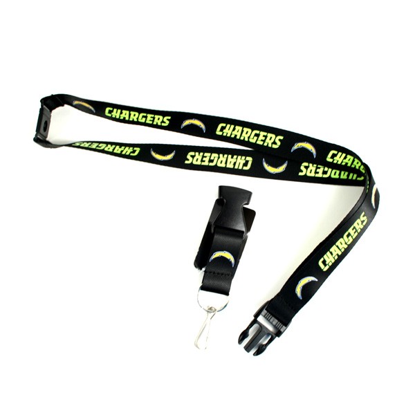 Los Angeles Chargers Lanyards - Premium 2-Sided Black Neon Series - 12 For $30.00 - Wholesale Los Angeles Chargers Products - Chargers Merchandise