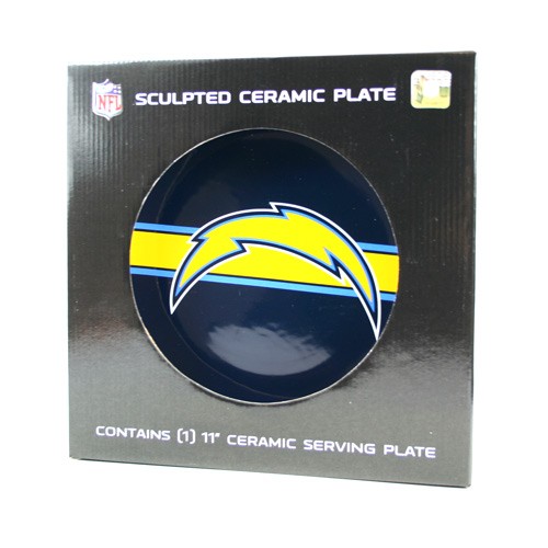 Los Angeles Chargers Plates - 11" Ceramic Dinner Plates - 4 For $20.00 - Wholesale Los Angeles Chargers Products - Chargers Merchandise