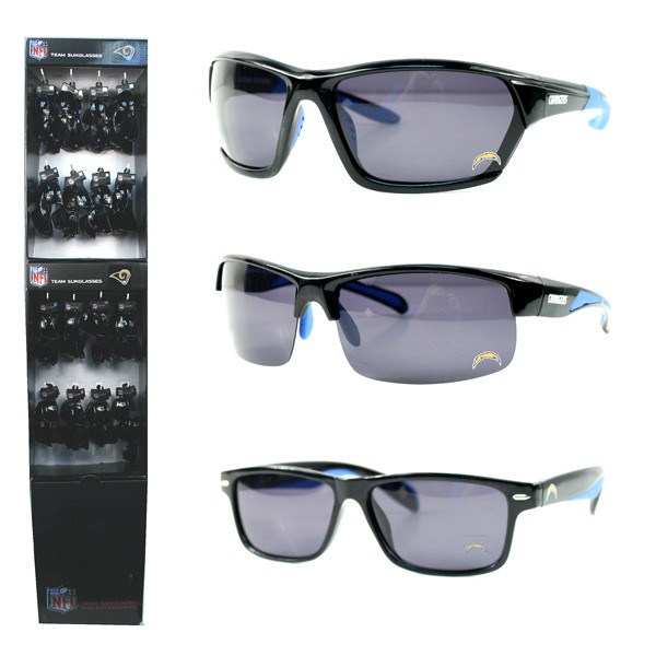 Los Angeles Chargers Sunglasses - 48 Count Polarized Display - Assorted Styles - $240.00 Per Display - Wholesale Los Angeles Chargers Products - Chargers Merchandise 2
