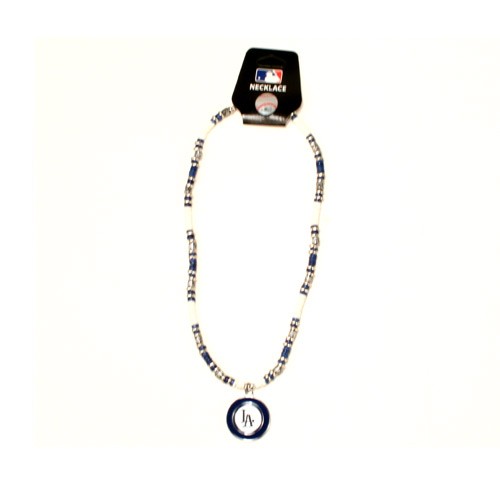 Los Angeles Dodgers Necklaces - 18" Natural Stone - 12 Necklaces For $78.00 - Wholesale Los Angeles Dodgers Products - Dodgers Merchandise