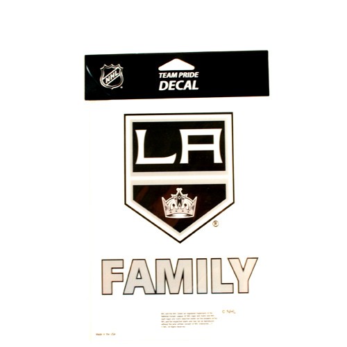 Los Angeles Kings Decals - 5.5"x6.5" TEAM PRIDE FAMILY DECALS - Series2 - 12 For $24.00 - Los Angeles Kings
