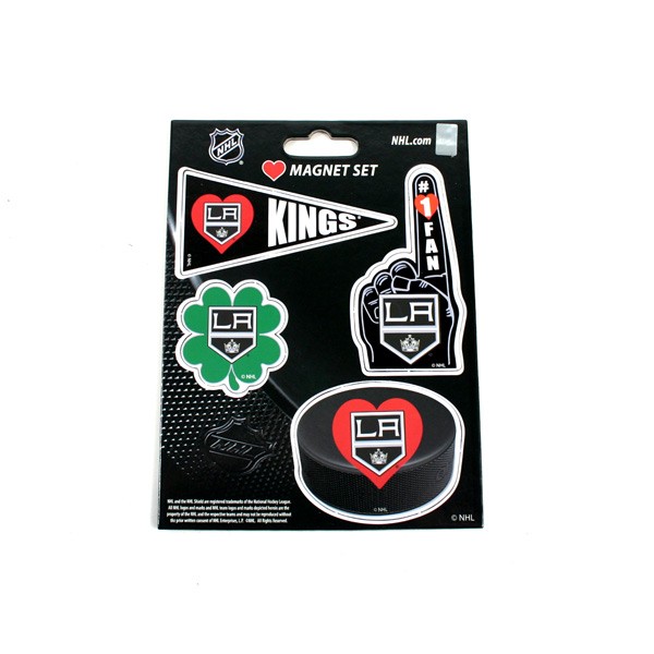 Los Angeles Kings Heart Series Magnets - Heavy Stock - 4PC Magnet Sets - 4.5"x6" Template - 12 Sets For $15.00 - Los Angeles Kings