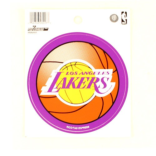 Los Angeles Lakers Decals - ROUND Style - 12 For $18.00 - Los Angeles Lakers