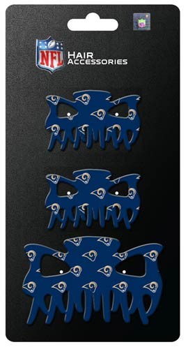 Los Angeles Rams - 3PC Hairclip Set - $3.00 Per Set - Wholesale Los Angeles Rams Products - Rams Merchandise