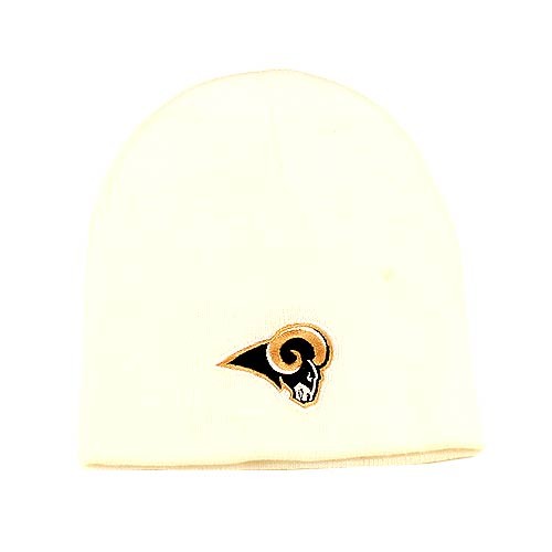 Los Angeles Rams Beanies - White Classic Beanies - 12 For $36.00 - Wholesale Los Angeles Rams Products - Rams Merchandise
