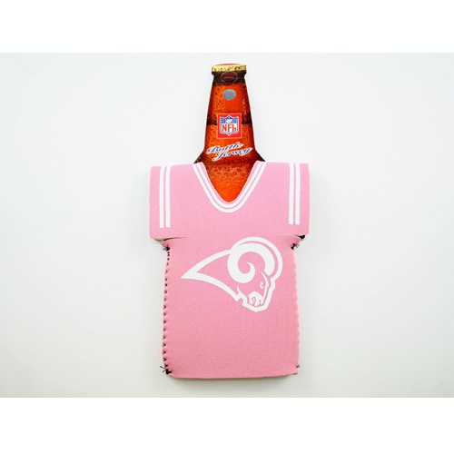 Los Angeles Rams Bottle Huggies - Pink Neoprene Jersey Style - 12 For $6.00 - Wholesale Los Angeles Rams Products - Rams Merchandise 2