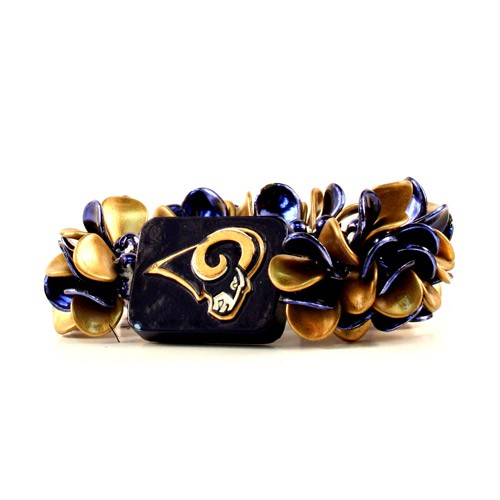 Los Angeles Rams Bracelets - The PETAL Style - 12 For $7.80 - Wholesale Los Angeles Rams Products - Rams Merchandise