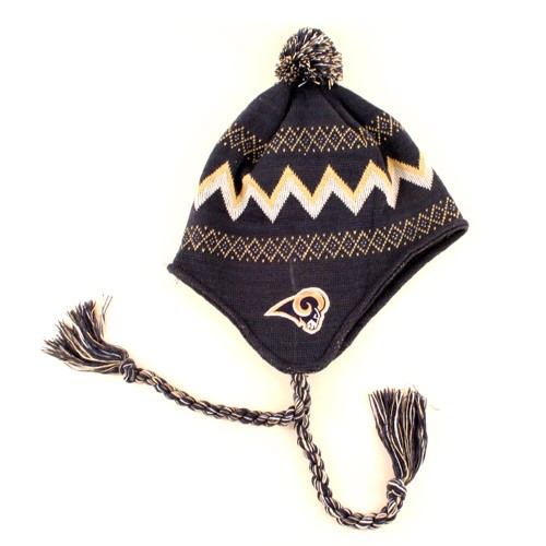 Los Angeles Rams Football - Adult Mongolian Beanies - 12 For $36.00 - Wholesale Los Angeles Rams Products - Rams Merchandise