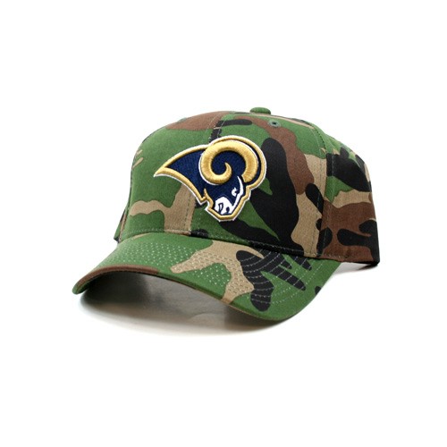 Los Angeles Rams Hat - Green Army Camo - 2 For $12.00 - Wholesale Los Angeles Rams Products - Rams Merchandise