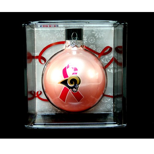 Los Angeles Rams Ornaments - PINK Ball Style - 12 For $6.00 - Wholesale Los Angeles Rams Products - Rams Merchandise