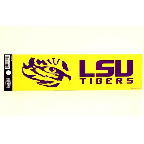 LSU Tigers - 3"x12" Fan Zone Bumper Stickers - 12 For $15.00 - LSU
