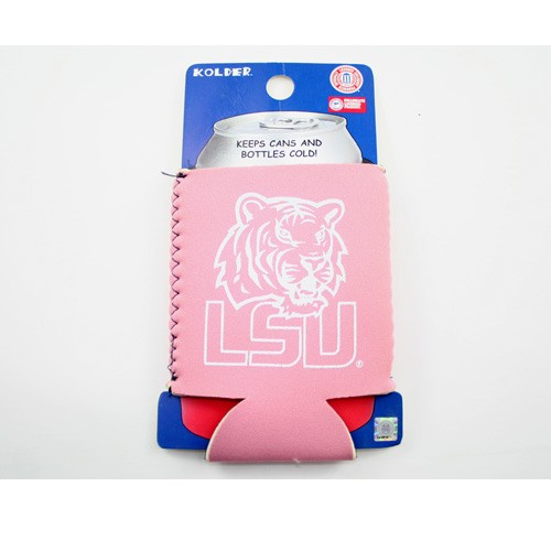 LSU Tigers Can Huggies - Pink Neoprene Style - 24 For $12.00 - LSU