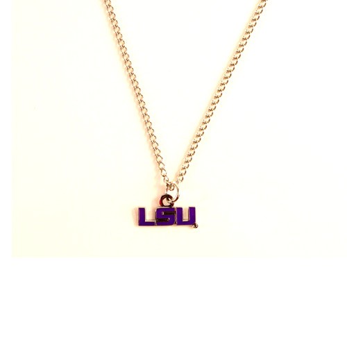 LSU Tigers Necklace - AMCO Metal Chain and Pendant - $3.00 - LSU