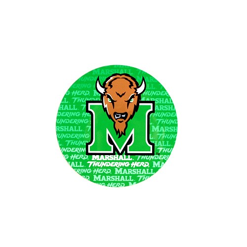 Marshall University Magnets - 4" Round Magnets - Wordmark Style - 12 For $12.00 - Marshall