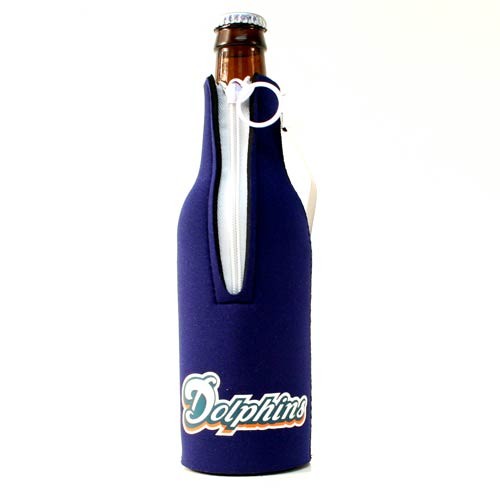 Miami Dolphins Bottle Huggies - Neoprene Blue Bottle Suit - 12 For $24.00 - Wholesale Miami Dolphins Products - Dolphins Merchandise 2