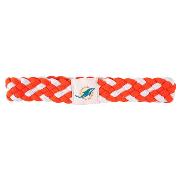 Miami Dolphins Headbands - Braided Style - 12 For $24.00 - Wholesale Miami Dolphins Products - Dolphins Merchandise