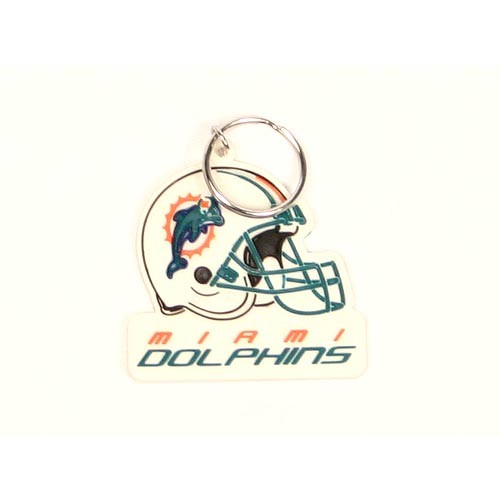 Miami Dolphins Keychains - The Rubber Helmet - 24 Keychains For $24.00 - Wholesale Miami Dolphins Products - Dolphins Merchandise