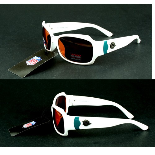 Miami Dolphins Sunglasses - White Bombshell Style - Polarized - 12 Pair For $60.00 - Wholesale Miami Dolphins Products - Dolphins Merchandise 2
