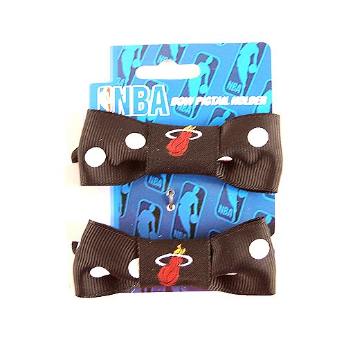 Miami Heat - 2Pack Set Pony Bowtie Style - 12 Sets For $18.00 - Miami Heat