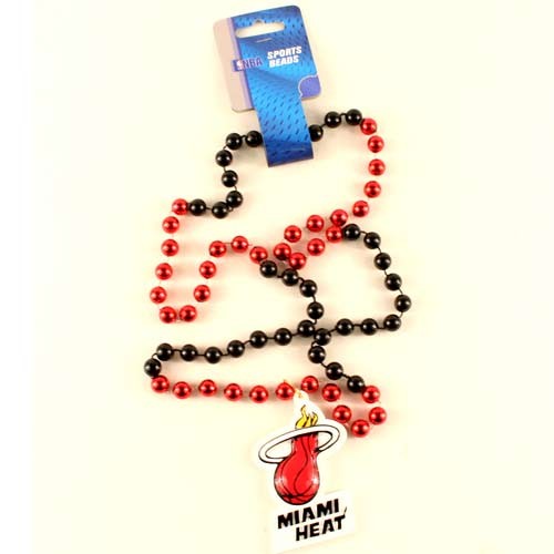 Miami Heat Beads - 22" Team Beads - $3.50 Each - Miami Heat