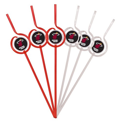 Miami Heat Straws - 6Pack Team Sips - 36 Packs For $36.00 - Miami Heat