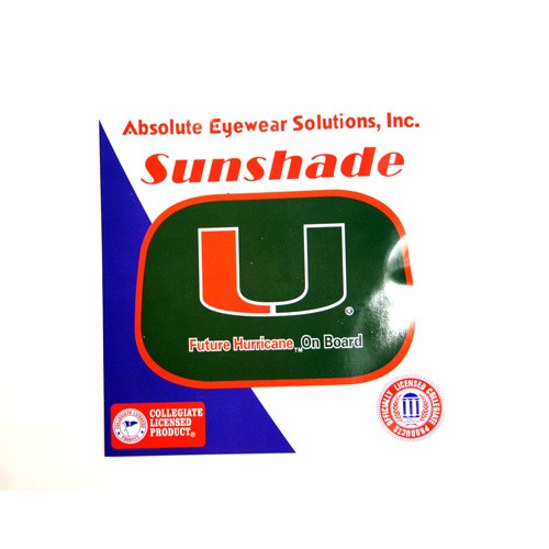 Miami Hurricanes - Passenger Style Sun Shades - 12 For $12.00 - Miami Hurricanes