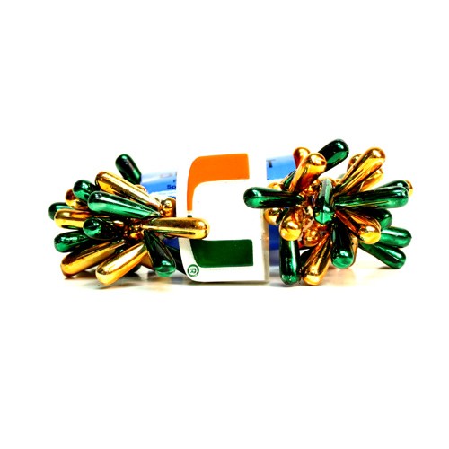 Miami Hurricanes Bracelets - Series5 Teardrop Style - 12 For $30.00 - Miami Hurricanes