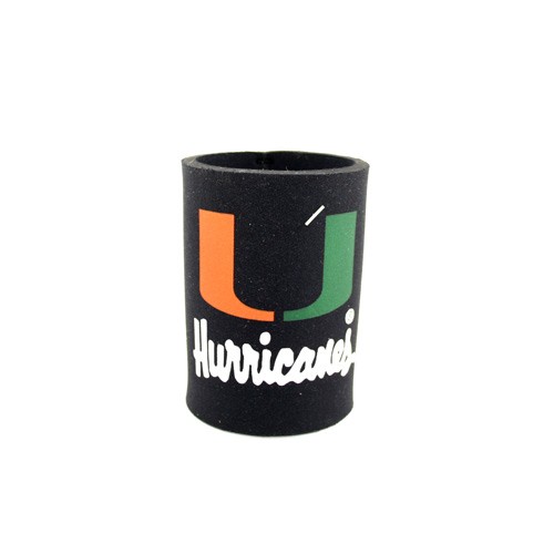 Miami Hurricanes Can Huggies - Black Neoprene Style Huggies - 12 For $18.00 - Miami Hurricanes