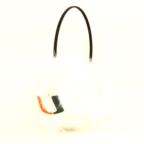 Miami Hurricanes Earmuffs - White Fuzzy Earmuffs - $6.50 Each - Miami Hurricanes