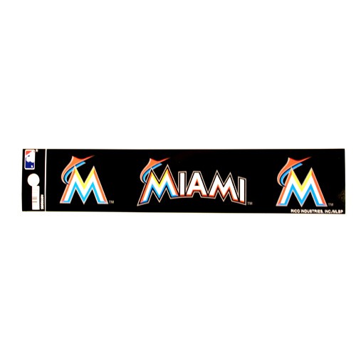 Miami Marlins Bumper Stickers - 2"x10" R Style - 12 For $12.00 - Wholesale Miami Marlins Products - Marlins Merchandise 2