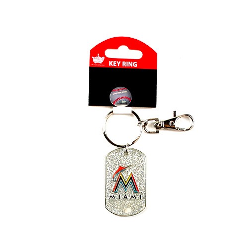 Miami Marlins Keychains - Glitter Series - 12 For $24.00 - Wholesale Miami Marlins Products - Marlins Merchandise