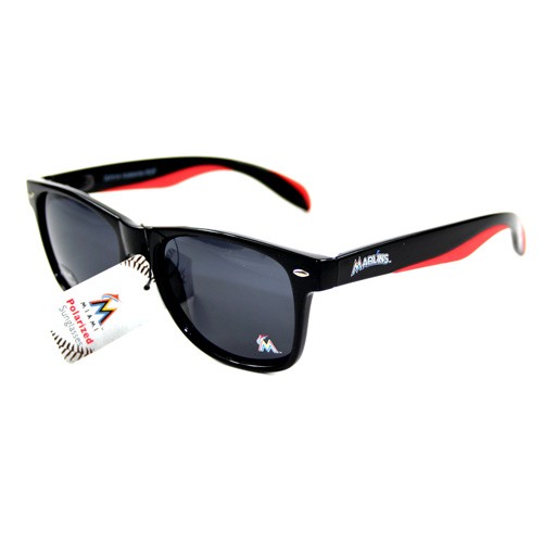 Miami Marlins Sunglasses - 2Tone Retro Style Polarized - 2 Pair For $10.00 - Wholesale Miami Marlins Products - Marlins Merchandise