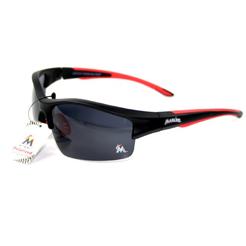 Miami Marlins Sunglasses - Polarized Cali#03 Blade Style - 2 Pair For $10.00 - Wholesale Miami Marlins Products - Marlins Merchandise 2