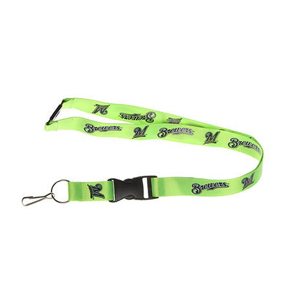 Milwaukee Brewers Lanyards - Premium 2-Sided FULL Neon - 12 For $30.00 - Wholesale Milwaukee Brewers Products - Brewers Merchandise