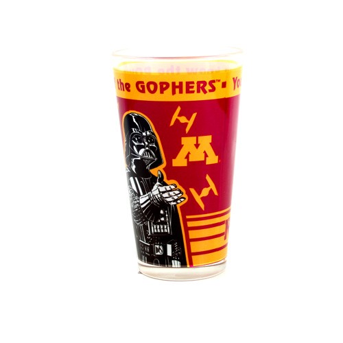 Minnesota Gophers Glass Pints - 16OZ Dual Logo With Star Wars - 12 For $24.00 - Minnesota Gophers