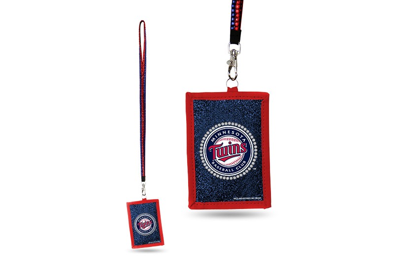 Minnesota Twins Bling - Bling Lanyard With ID Holder - 12 For $30.00 - Wholesale Minnesota Twins Products - Twins Merchandise