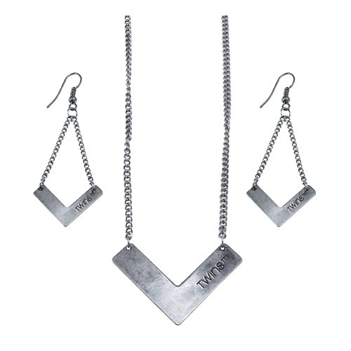 Minnesota Twins Chevron Sets - Earring And Necklace Sets - 12 For $24.00 - Wholesale Minnesota Twins Products - Twins Merchandise