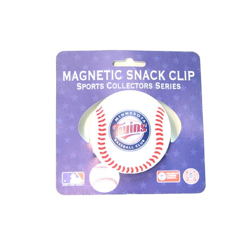 Minnesota Twins Clips - Baseball Style Magnetic Chip/Fridge Clip - 12 For $24.00 - Wholesale Minnesota Twins Products - Twins Merchandise