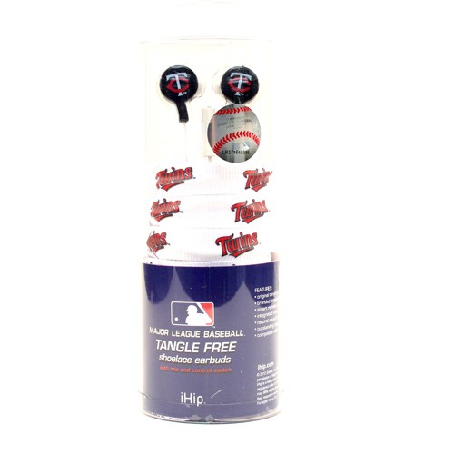 Minnesota Twins Headphones - Shoestring Style Earbuds - 12 For $48.00 - Wholesale Minnesota Twins Products - Twins Merchandise